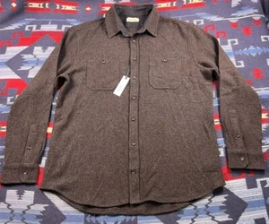 Neu mit Etikett Taylor Stitch Service Shirt braun moosmeliert 100 % Wolle 46 XXL 188 $ - Bild 1 von 15
