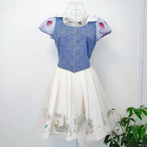 Secret Honey Disney Snow White One-piece Dress Japan Headband set Blue White - Picture 1 of 9