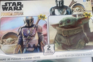 Star Wars The Mandalorian Prime 3D Puzzles grogu 500 Piece 2 Puzzles Gift N.I.B - Picture 1 of 4