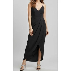 $168 NWT BHLDN Caron Lyra Bridesmaid Wedding Guest Dress, Black, 4 (US) - Picture 1 of 13