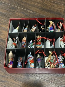 Vintage Danbury Mint Weihnachtsschmuck 18 Karussell Tiere Porzellan Messing 24K - Bild 1 von 12