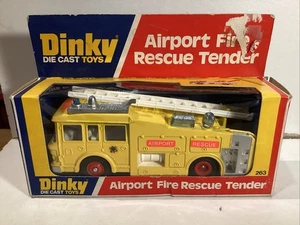 Dinky 263 Airport Fire Rescue Tender Truck Very Near Mint In Original Box 1978 - Picture 1 of 10
