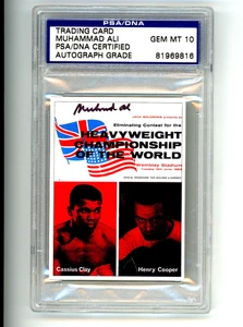 1993 SPORTING PROFILE #6 MUHAMMAD ALI PSA AUTHENTIC AUTO GEM MINT 10 - Bild 1 von 2