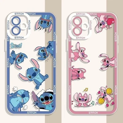 For iPhone Samsung Hot Cute Cartoon Stitch Women Girl Soft Phone Case Cover Back - Image 1 of 4