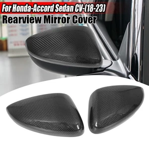 2x For Honda Accord 2019 2020 2021 2022 Real Carbon Fiber Side Mirror Cover Caps - Picture 1 of 10