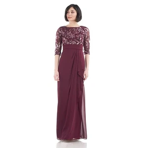 NWT JS Collections Tessa Boat Neck Column Gown - size 2 - Picture 1 of 8