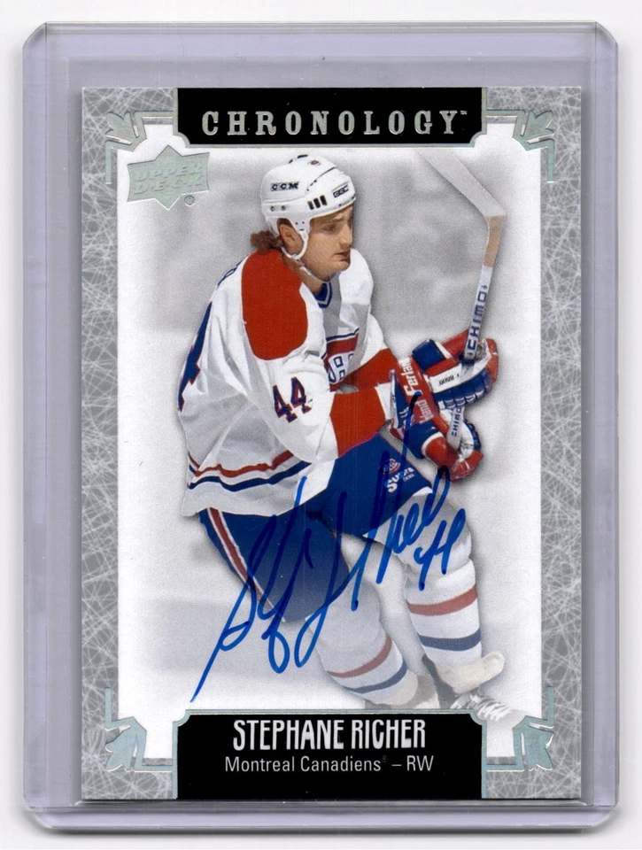 2018-19 Upper Deck Chronology Franchise History Stephane Richer #FH-MO-SR Auto - Image 1 of 2