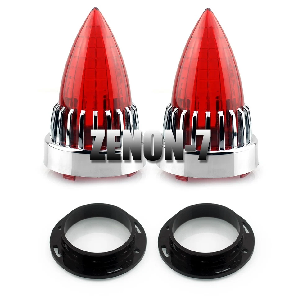 3 1/4'' Bullet Turn Signal Light Lens Cover Bezels Trim For Harley Touring 86-17 - Image 1 of 4