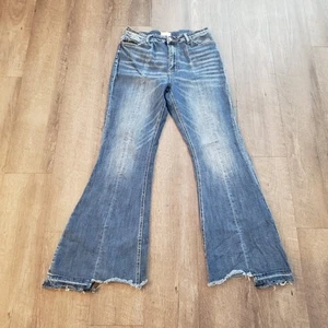 Altar’d State Jeans Damen 31 Flared High Rise Staggered Raw Hem Vervet Blue - Bild 1 von 9