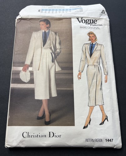 Tuta Vogue Christian Dior modello 1447 donna 12 oversize giacca gonna NON TAGLIATA