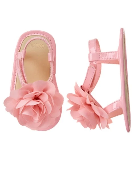 NWT Gymboree Family Brunch Flower Sandals Crib shoes Shoes Baby Girl 01,02,03,04 - Image 1 of 1
