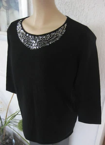 JETTE Joop Pullover schwarz mit Schmucksteinen, Gr. 38 - Bild 1 von 2