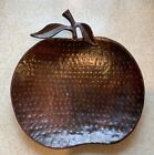 Hammered Brown Metal Apple Shaped Dish/bowl India 12” x 11” x 1 1/2”