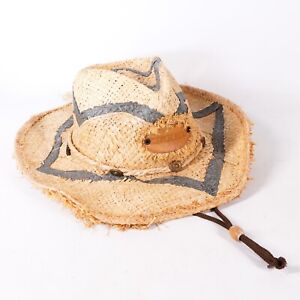 Mexico Gonzalez 1976 Western Straw Weave Cowboy Hat Cap Tan Brown