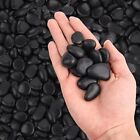 Black Decorative Stones (0.8-1.4 Inches) Polished PebblesRocks Medium 1 LB