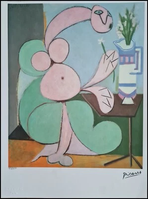 PABLO PICASSO * Woman with... * 38 x 28 cm * signed lithograph*limited # 99/250 - Bild 1 von 4