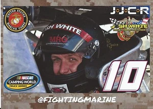 2016 JOSH WHITE "A FIGHTING MARINE MARTINSVILLE" #10 NASCAR TRUCK POSTCARD - Picture 1 of 1