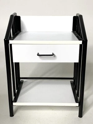 American Girl Doll Nightstand/Desk with drawer in white & Black Metal 1997 - Image 1 of 4