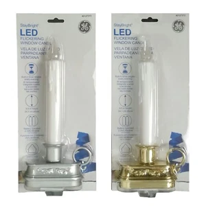 GE StayBright 9,5 pulgadas Ventana LED Parpadeante Vela Batería Funciona Con Temporizador - Imagen 1 de 4