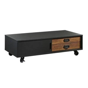 SAUDER Coffee Table 47 in. Composite with Drawers Large Rectangle in Black - Picture 1 of 12