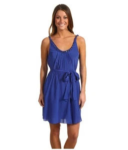 Rebecca Taylor Cobalt Blue Sparkle Tie Silk Dress NWT 2 - Picture 1 of 1