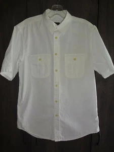 Mens Northwest Territory Short Sleeve Shirt S White Two Pockets Button Down - Picture 1 of 5