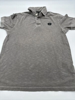 Camisa Polo Buffalo David Bitton Hombre Mediana Beige Bordado Logo... #12348 Foto 1 de 4