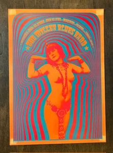 Rare VICTOR MOSCOSO Neon Rose Poster STEVE MILLER BAND The Matrix 1/15/67 - Picture 1 of 6