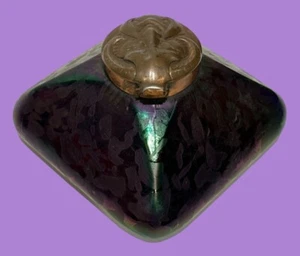 Antikes Loetz Tintenfass Jugendstil irisierendes Kunstglas Anfang 1900 Der Teufel - Bild 1 von 12