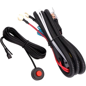 12V Car Horn Relay Wiring Harness Button Switch Kit for Car Truck Train Boat SUV - Bild 1 von 12
