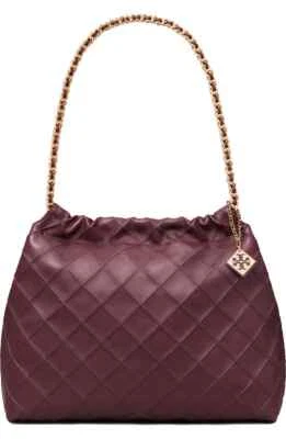 Tory Burch Fleming Soft Leather DRAWSTRING Hobo Shoulder Bag ~NWT~ Albarossa - Image 1 of 4