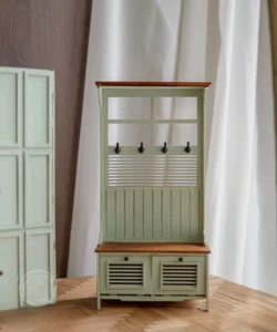 1/6 Scale Dollhouse Miniatures Unfinished Coat Rack Wooden Furniture Living Room - Picture 1 of 5