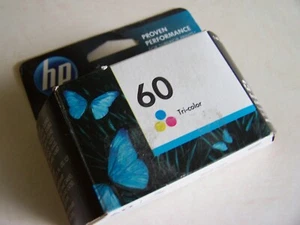 ORIGINAL VERSIEGELTE HP 60 Tri-Color TINTENPATRONE Okt. 2018 - Bild 1 von 4