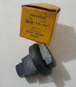 GREENLEE 731R RECTANGULAR RELAY SOCKET PUNCH 1.018 x .861" USA - Picture 1 of 12
