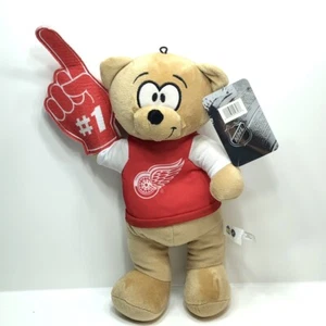 NHL Detroit Red Wings Teddy Bear Foam Finger #1 Good Stuff New With Tags Plush - Picture 1 of 9