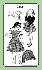 Mädchen PULLOVER BLUSE und JACKE Versandhandel 2512 Gr. 6 Vintage 1953 Schnittmuster - Bild 1 von 6