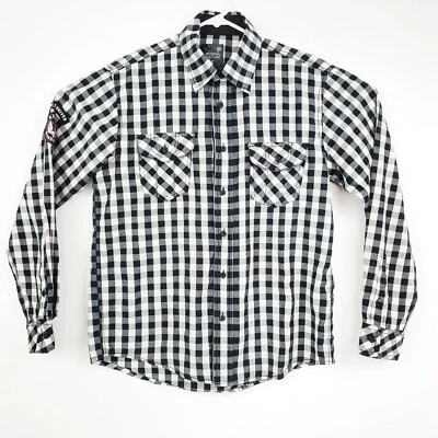 Modern Culture Mens Medium Buffalo Check With Black Decal - Image 1 of 4