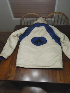 Vintage Y2K Airwalk Reversible Skater / Ski Puffy Blue/Tan Jacket Size Medium - Picture 1 of 17