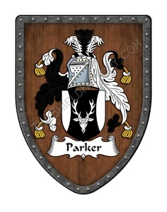 Escudo de armas personalizado Parker Family Crest, escudo de pared colgante SH503P-DG-HG - Imagen 1 de 3