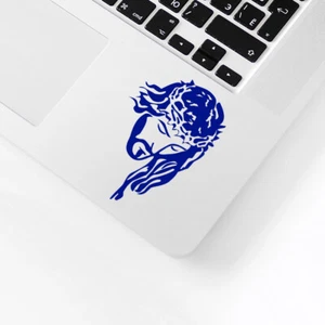 Jesus Face Tattoo Vinyl Decal Sticker Laptop Car Window Christian Faith Christ - Picture 1 of 1