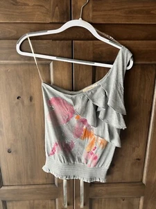 Rewind - Damen Off Shoulder Crop Tee Gr. S - Bild 1 von 10