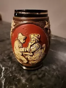 Original King Beer Stein No 500 Elderweiss Couple In Tavern No Lid - Picture 1 of 10