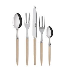 SABRE JONC LIGHT WOOD STAINLESS STEEL 20-PC SERVICE FOR 4 FLATWARE SET BRAND NEW