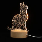  Decorative Animal Lamp 3D Night Light Norse for Kids Cat LED