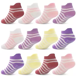 Toddlers Boy Girl Socks12 Pairs Baby Ankle Low Cut Grips Boys Girls Non Slip ... - Picture 1 of 8