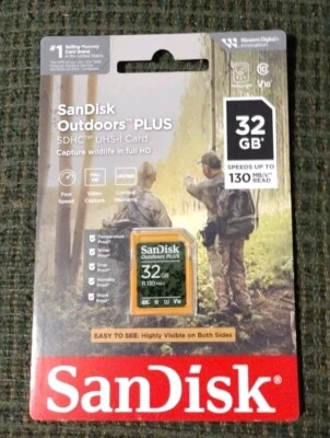 Trail Camera Card 32GB SanDisk® Outdoors Plus High-Definition Waterproof - Image 1 of 2