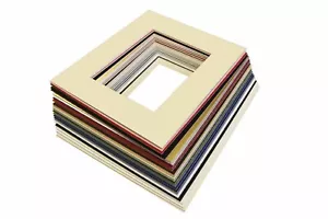 8x10" Picture Photo Bevel Edge Mount with 6x8" Aperture Lots of Colours - Afbeelding 1 van 24
