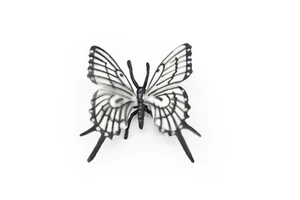 Butterfly Toy, Black & White, Realistic Rubber Toy 2" F4466 B46 - Picture 1 of 6