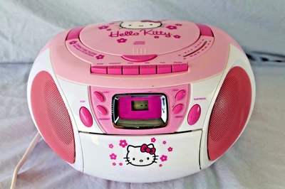 Vintage Hello Kitty CD Cassette Tape Stereo Radio KT2028B Pink (cd not working) - Image 1 of 4