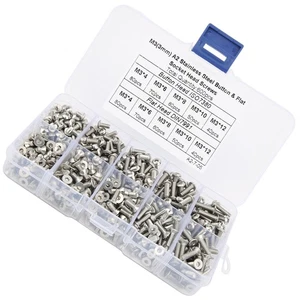 304 Stainless Steel Hex Screw Kit 600Pcs Flat Head Hardware for DIY Australia - Bild 1 von 11